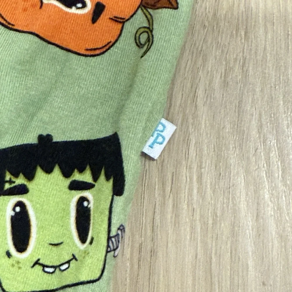 Posh Peanut Halloween Zippy Bamboo‎ Pajamas Size 6-9 Months Pumpkin Frankenstein